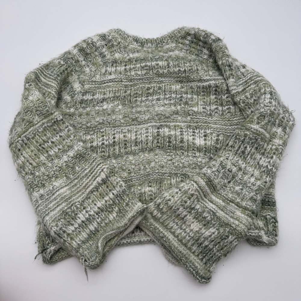 Universal Thread Sage Green Marled Chunky Knit Crewneck Sweater XL Cottagecore - Picture 4 of 4